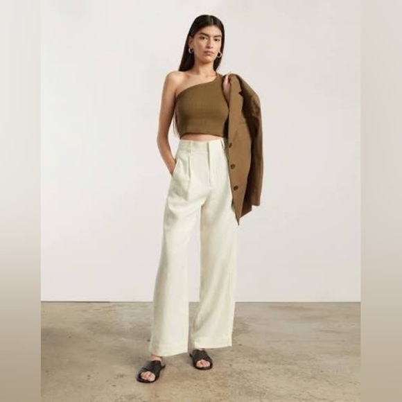 Everlane 100% Linen Pants. Green. Size 6. Waist 29. Perfect Condition. - Picture 6 of 17